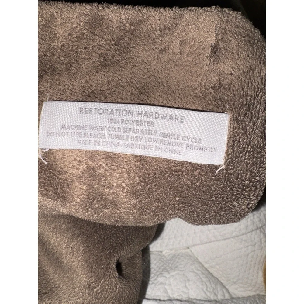 RH‎ Restoration Hardware Faux Fur Throw Blanket DEEP Brown Luxurious 50 X 62